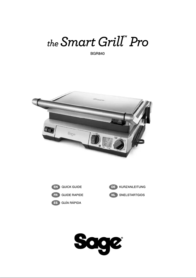 Image de la première page du manuel de l'appareil The Smart Grill Pro BGR840