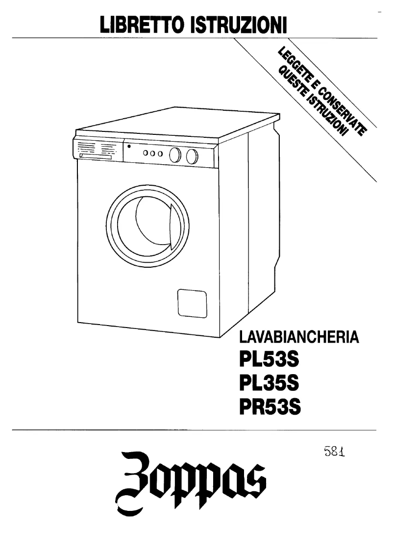 Page n°1 - Manuel utilisateur Zoppas PL35S