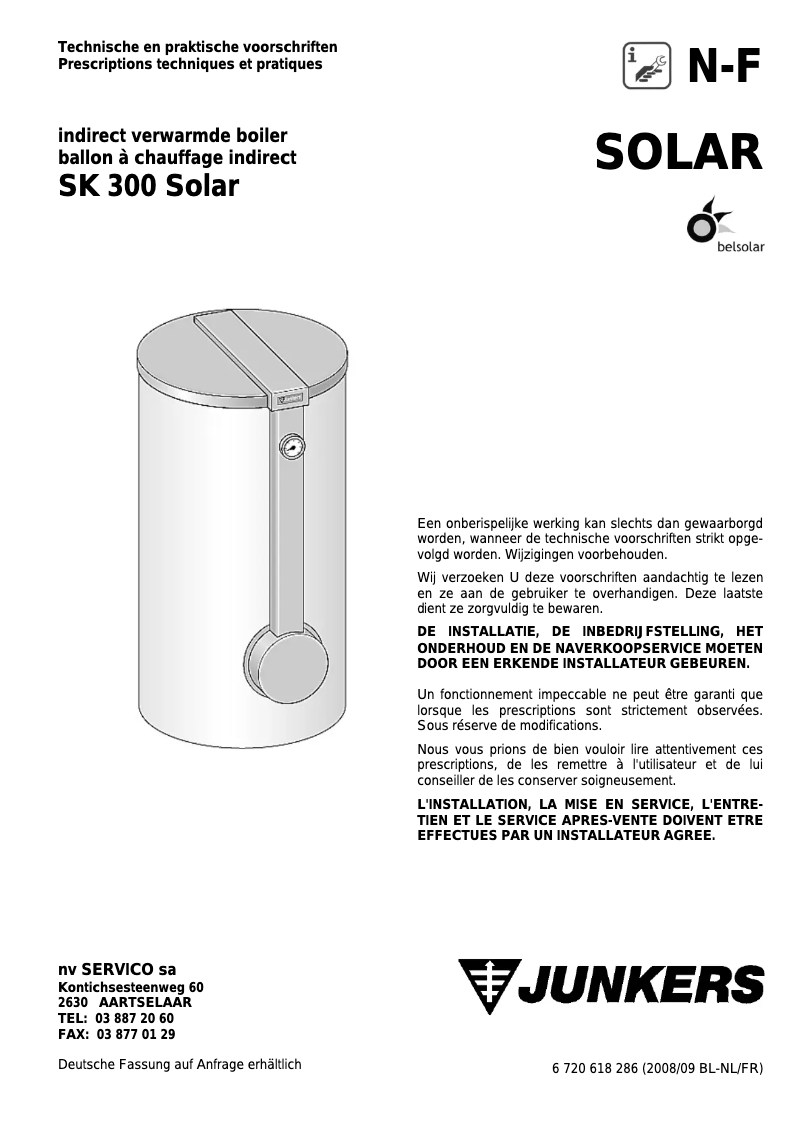Image de la première page du manuel de l'appareil SK 300 Solar