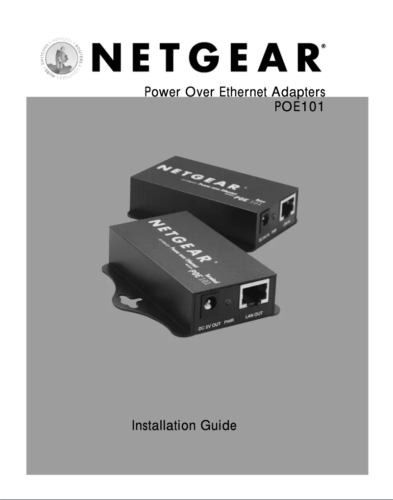 Page n°1 - Guide d'installation Netgear POE101