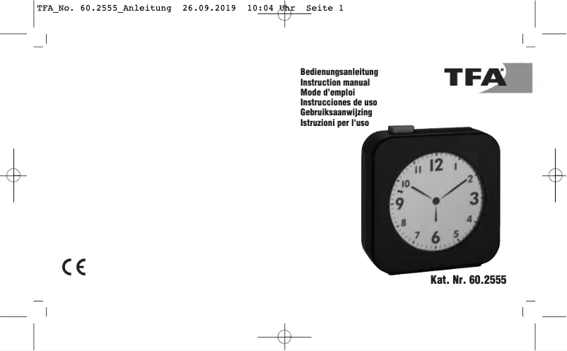 Imagen de la primera página del manual del dispositivo 60.2555.01