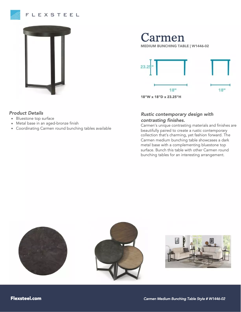 Page n°1 - Manuel utilisateur Flexsteel Carmen MW1446-02