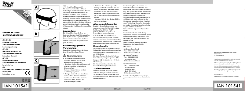 Image de la première page du manuel de l'appareil IAN 101541