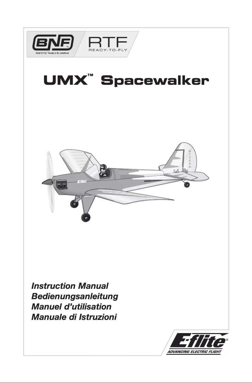 Image de la première page du manuel de l'appareil UMX Spacewalker