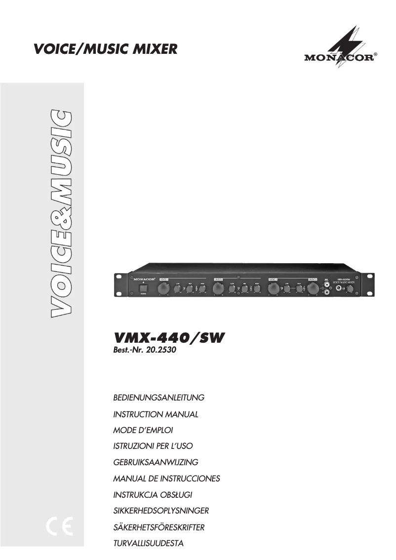Page 1 de la notice Manuel utilisateur Monacor VMX-440
