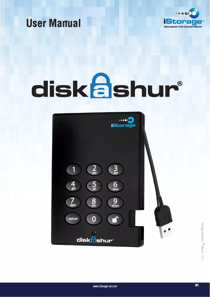 Page n°1 - Manuel utilisateur iStorage diskAshur USB 3.0 256-bit