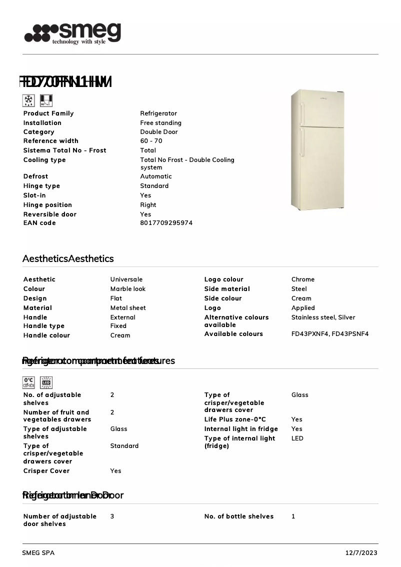 Image de la première page du manuel de l'appareil FD70FN1HM