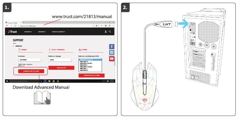 Page 1 de la notice Manuel utilisateur Trust ADNS-5110