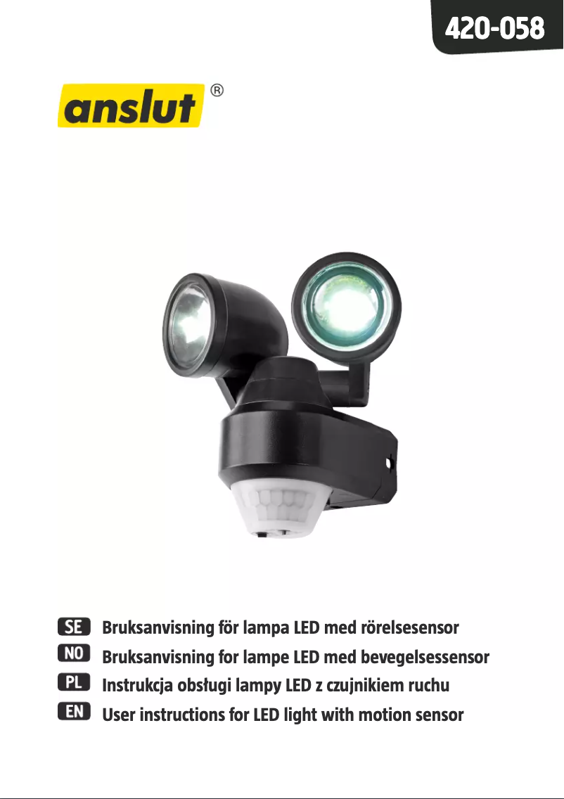 Page 1 of the manual User Manual Anslut 420-058