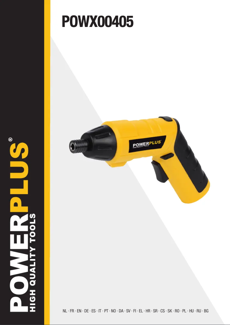 Page n°1 - Manuel utilisateur PowerPlus POWX00405