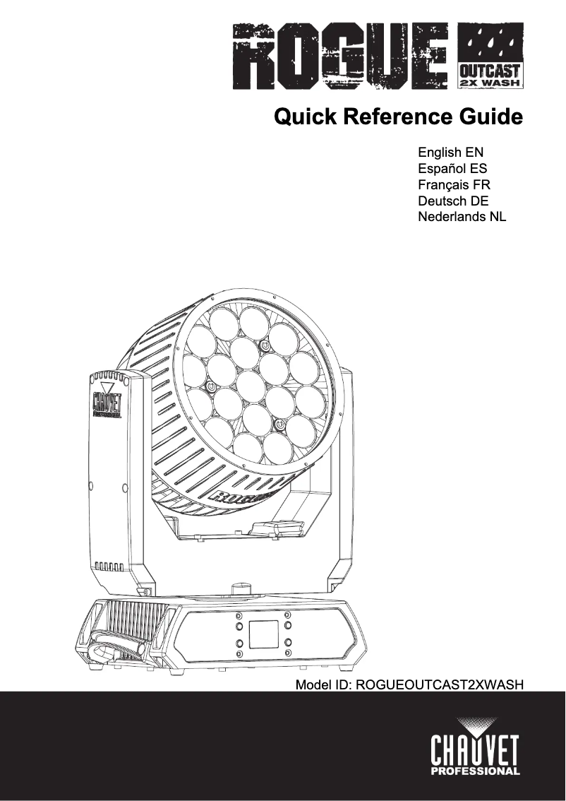 Page 1 de la notice Guide de démarrage rapide Chauvet Rogue Outcast 2X Wash