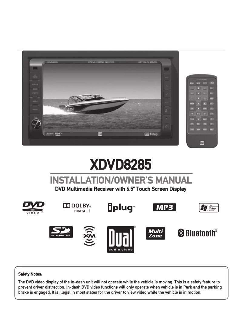 Page 1 de la notice Manuel utilisateur Dual XDVD8285