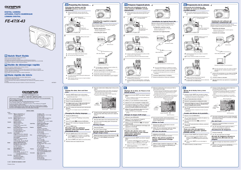 Imagen de la primera página del manual del dispositivo X-43