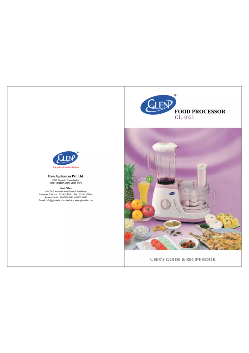 Page n°1 - Manuel utilisateur Glen GL 4051