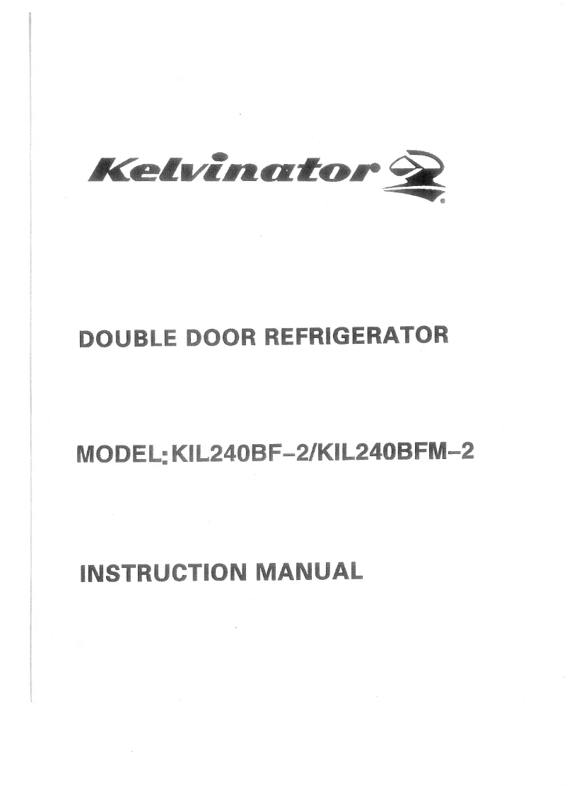 Page n°1 - Manuel utilisateur Kelvinator KIL240BF-2