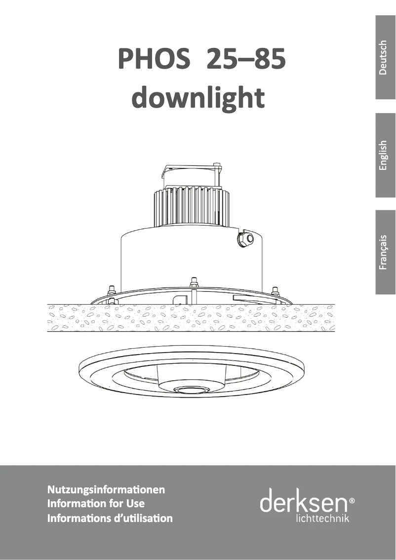 Page n°1 - Manuel utilisateur Derksen PHOS 65 downlight