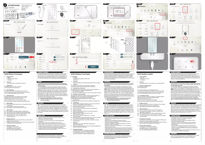 Image de la première page du manuel de l'appareil SA78C
