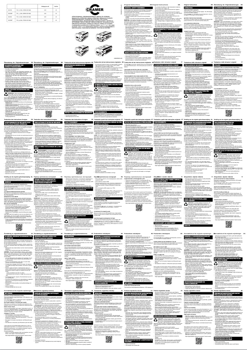 Page 1 de la notice Manuel utilisateur Cramer 82V360