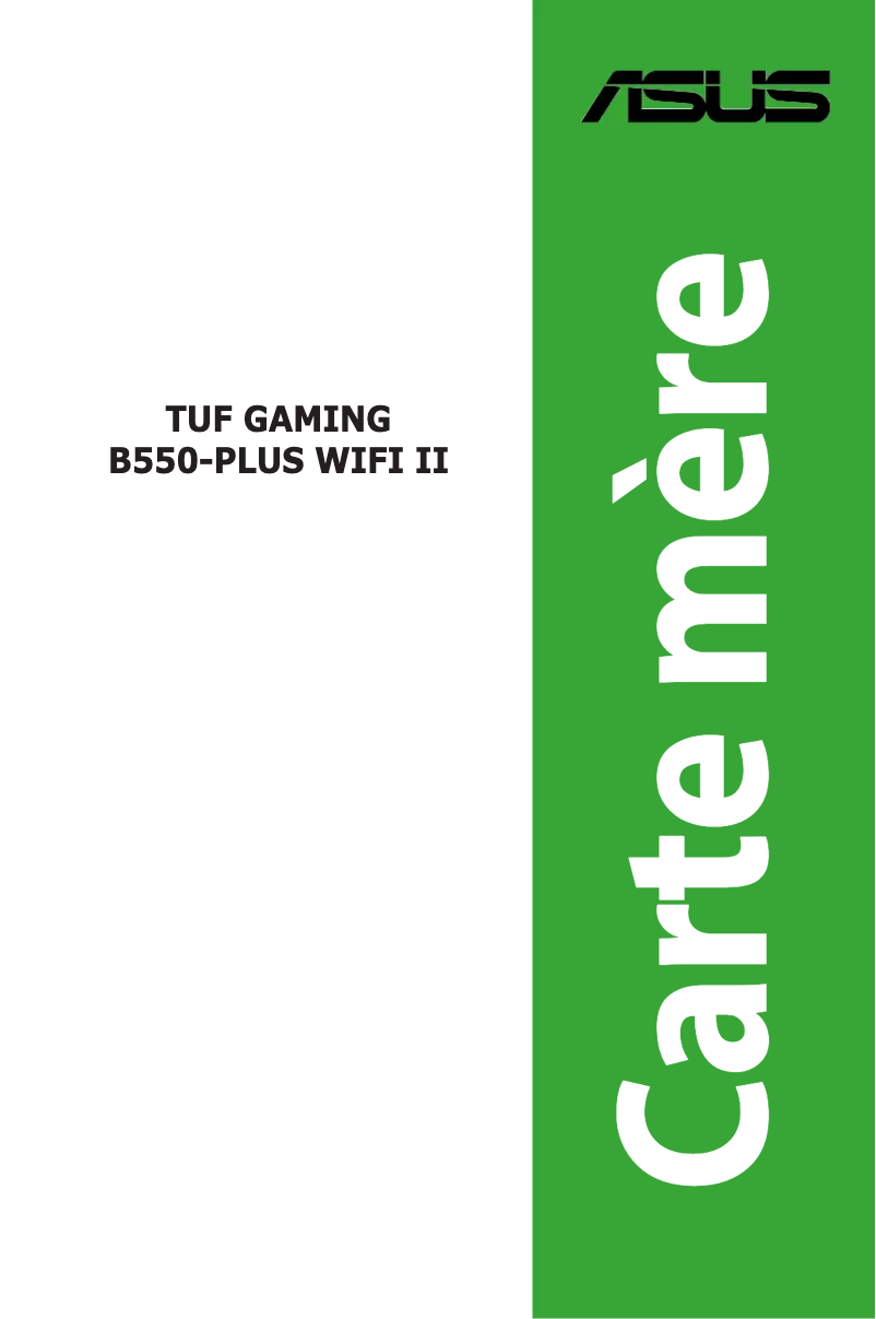 Image de la première page du manuel de l'appareil TUF Gaming B550-PLUS WIFI II