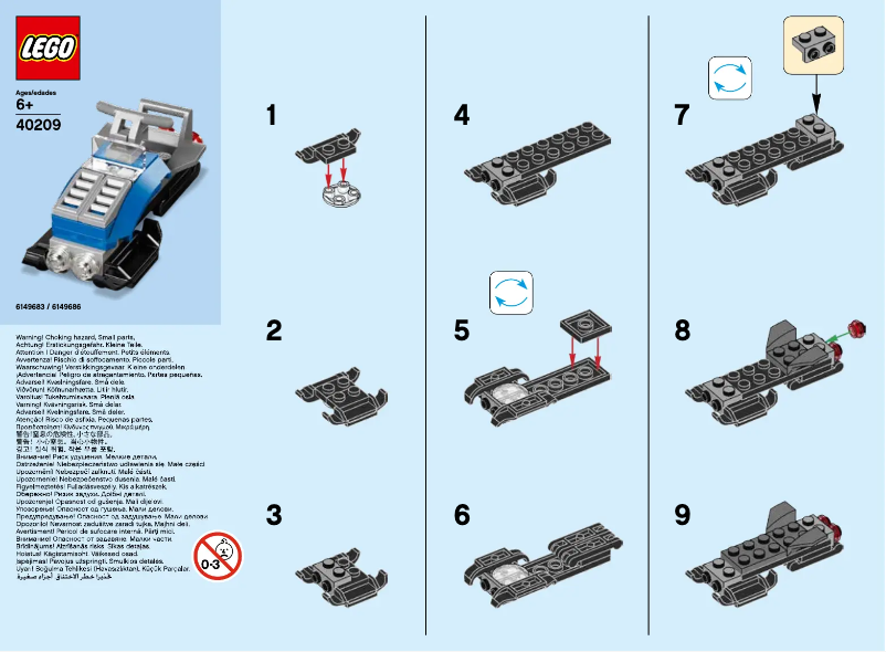 Page 1 de la notice Manuel utilisateur Lego MMB Snow Scooter 40209