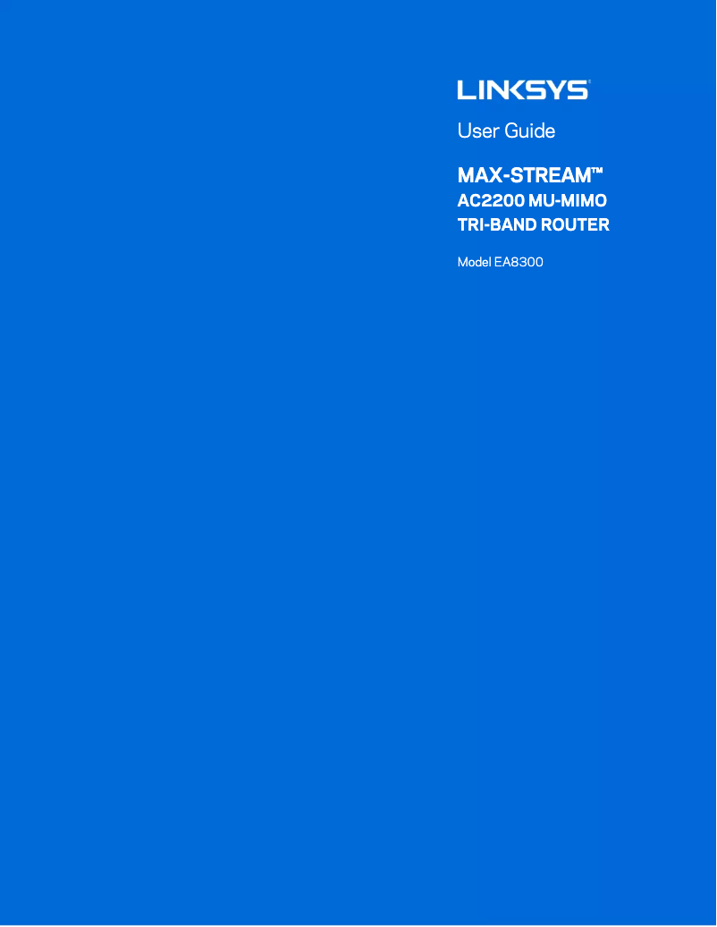 Page n°1 - Manuel utilisateur Linksys Max-Stream EA8300