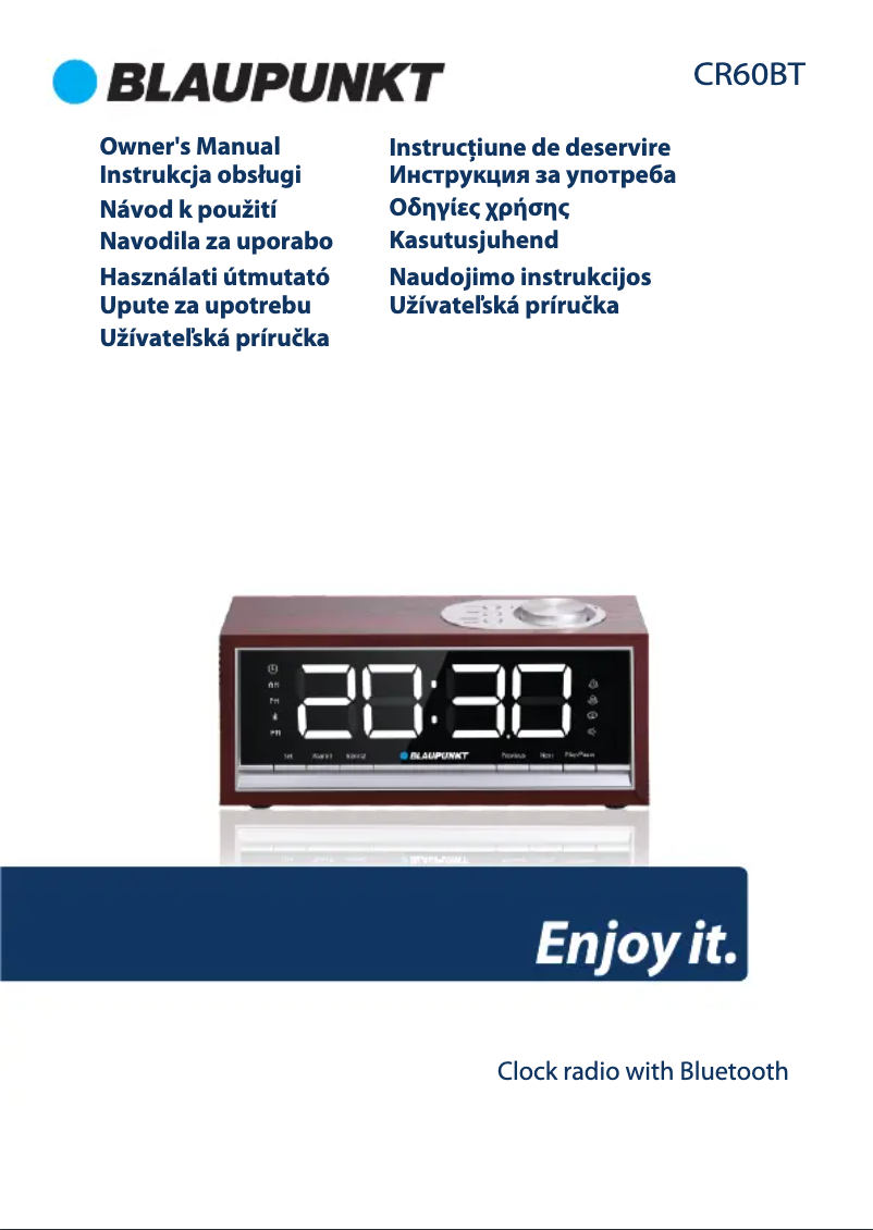 Page n°1 - Manuel utilisateur Blaupunkt CR60BT