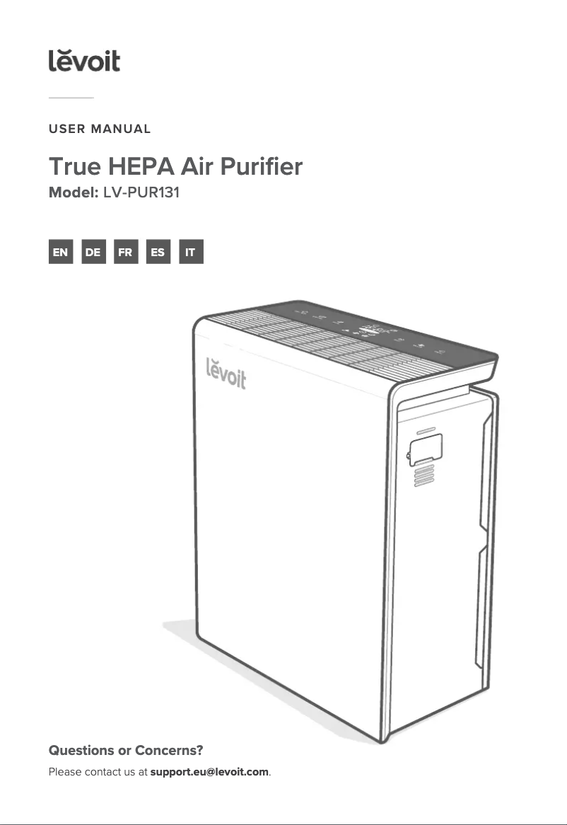 Page 1 de la notice Manuel utilisateur Levoit LV-PUR131