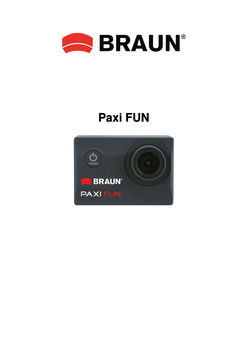 Page n°1 - Manuel utilisateur Braun Paxi Fun