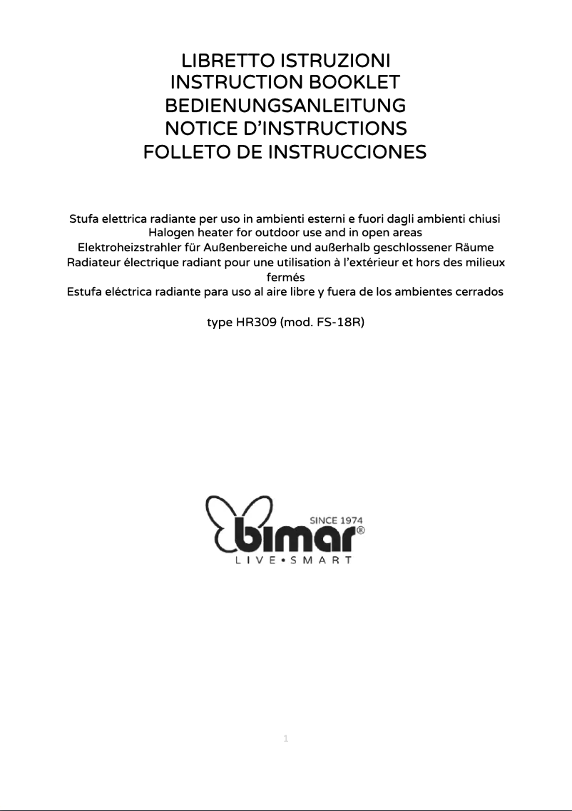 Imagen de la primera página del manual del dispositivo HR309