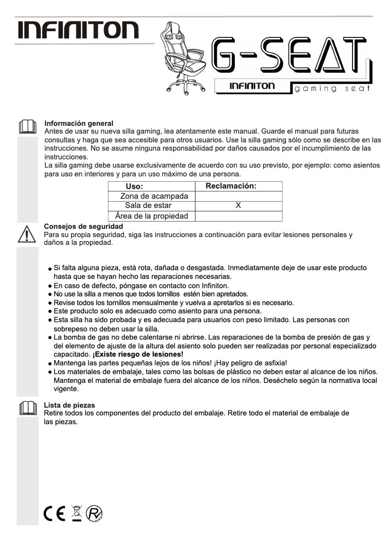 Image de la première page du manuel de l'appareil GSEAT-TS