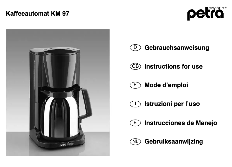 Page 1 de la notice Manuel utilisateur Petra Electric KM 57