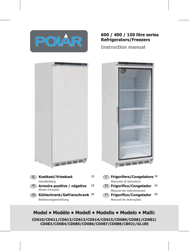 Page 1 de la notice Manuel utilisateur Polar CD615