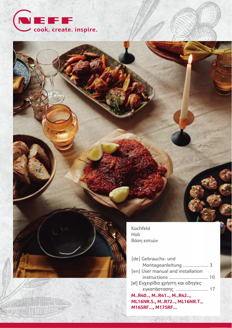 Page 1 de la notice Manuel utilisateur Neff M16SRF0L0