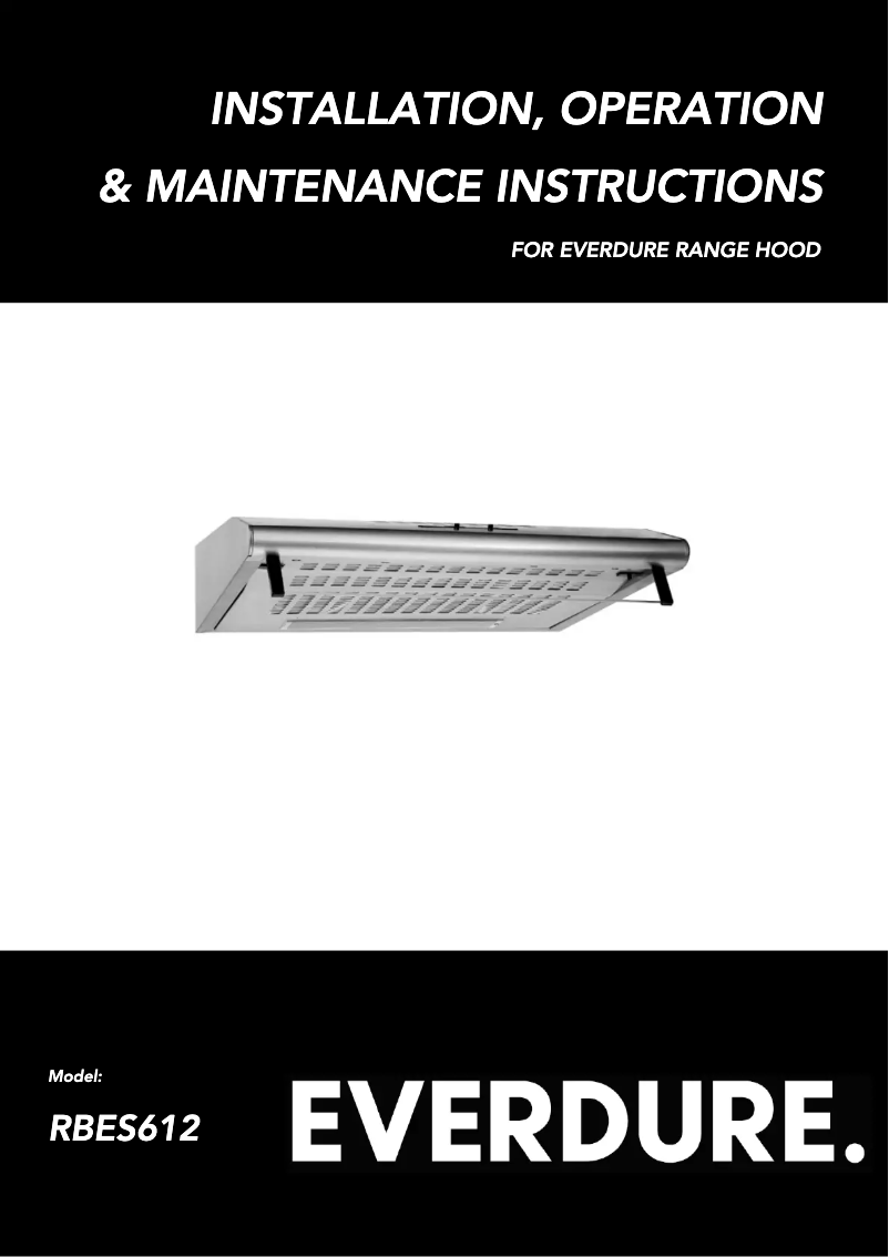 Page 1 de la notice Manuel utilisateur Everdure RBES612