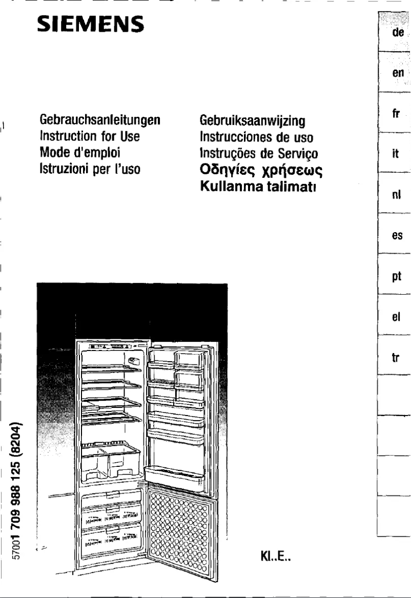 Page n°1 - Manuel utilisateur Siemens KI30E40