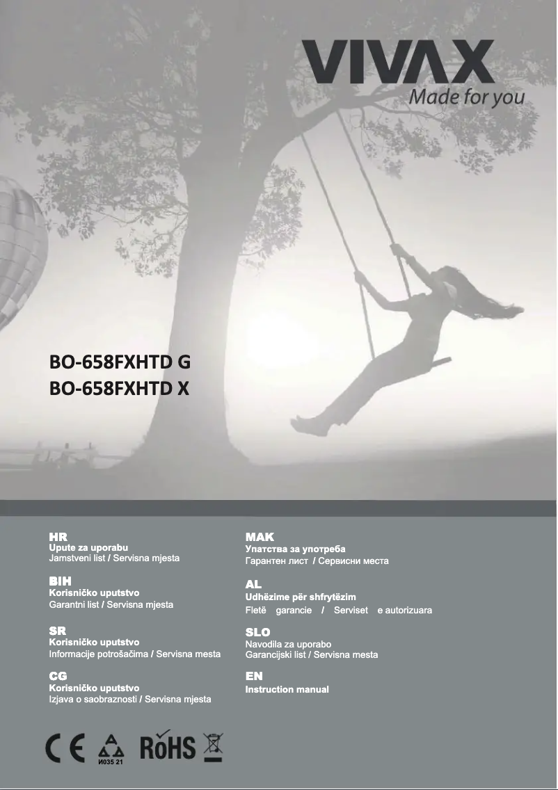 Page n°1 - Manuel utilisateur Vivax BO-658FXHTD G