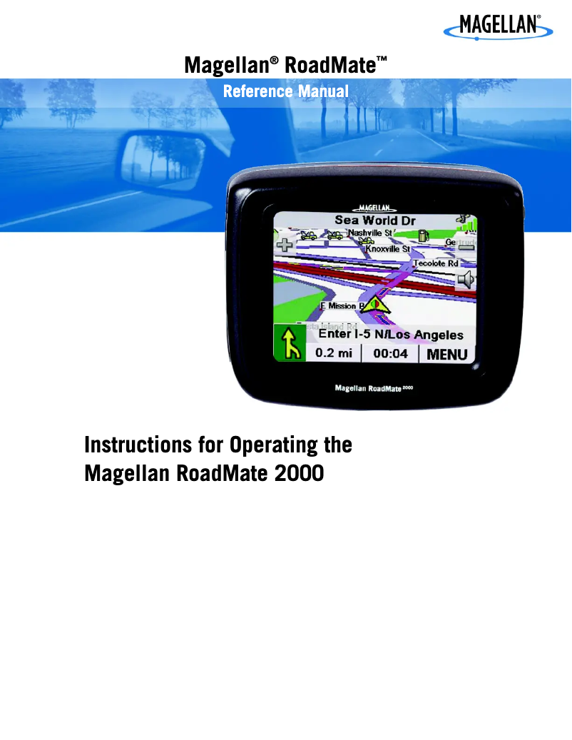 Page n°1 - Manuel utilisateur Magellan RoadMate 2000