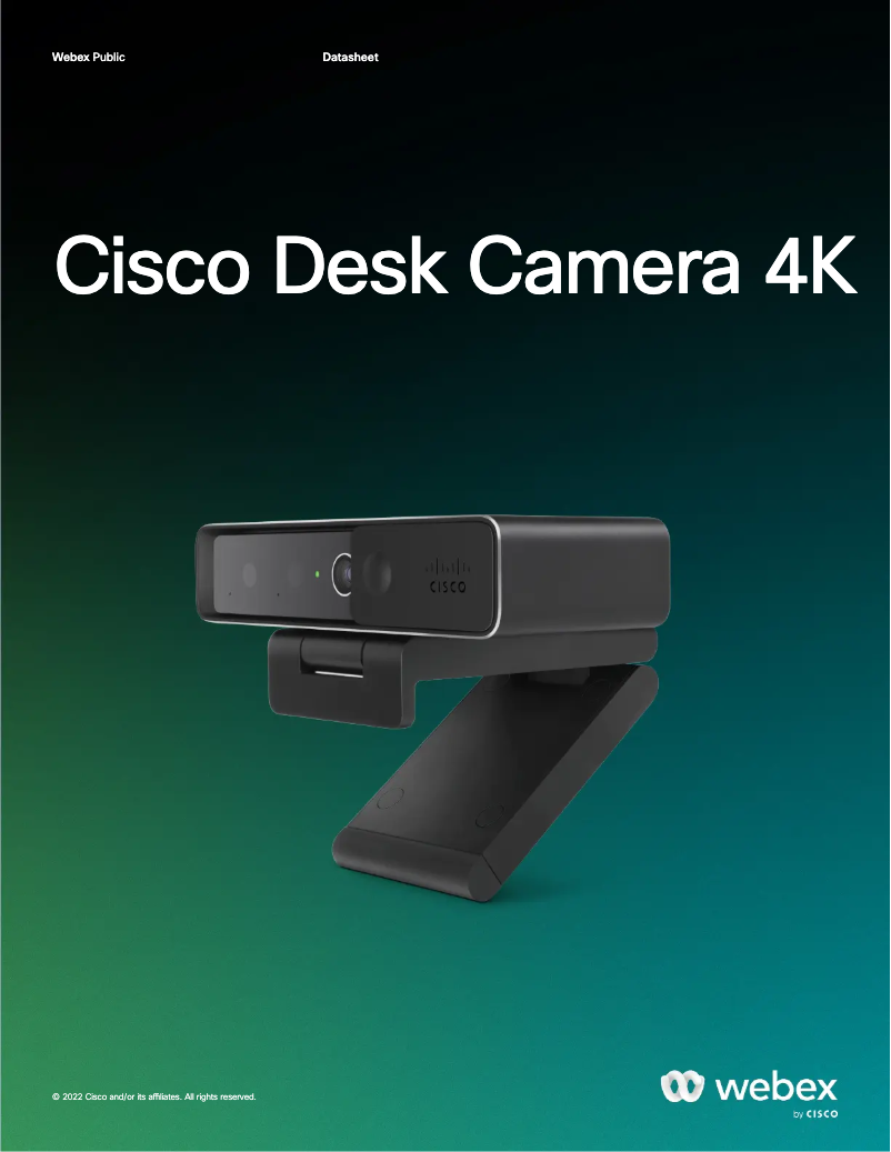Image de la première page du manuel de l'appareil Desk Camera 4K