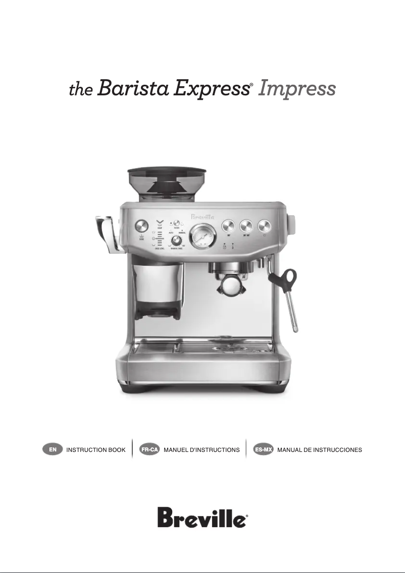 Page n°1 - Manuel utilisateur Breville the Barista Express BES876