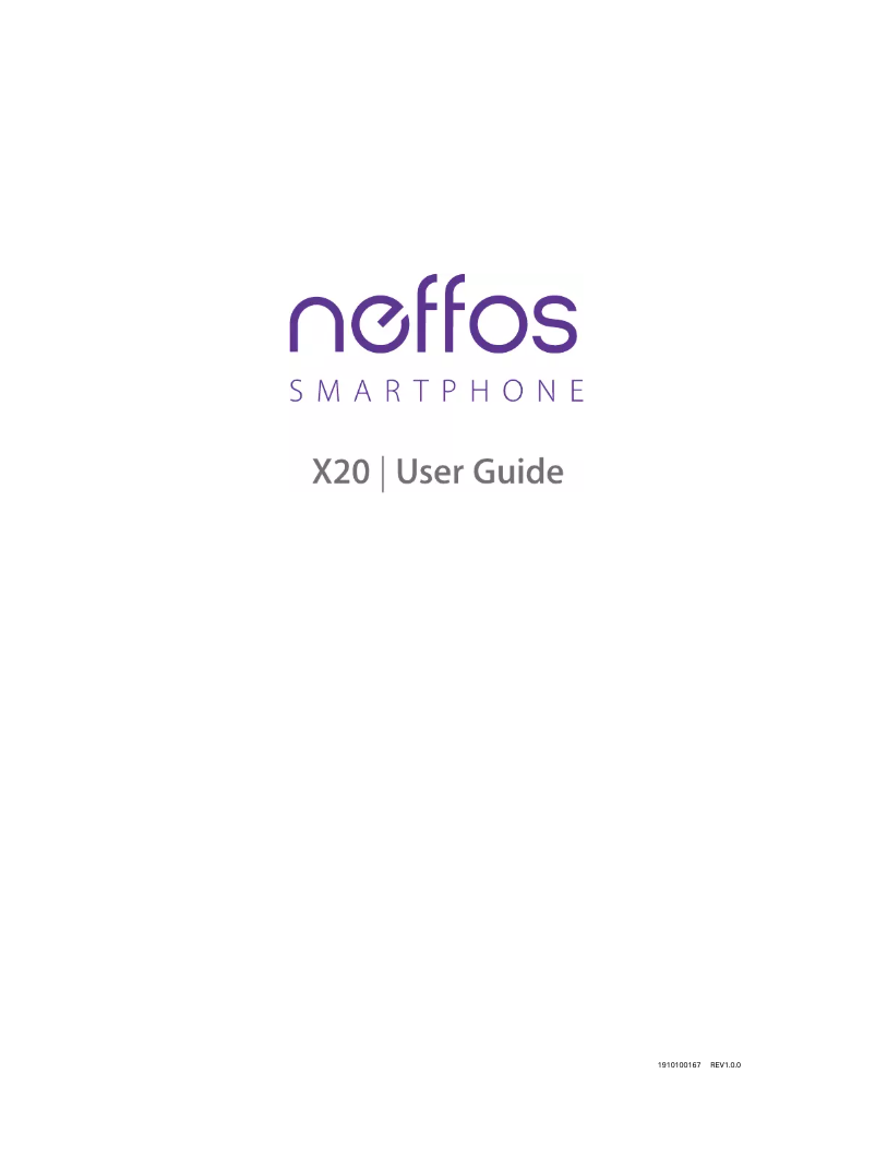 Image de la première page du manuel de l'appareil Neffos X20