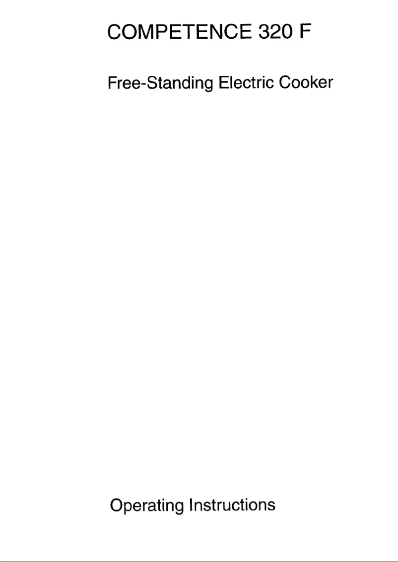 Page n°1 - Manuel utilisateur AEG Competence 320F W
