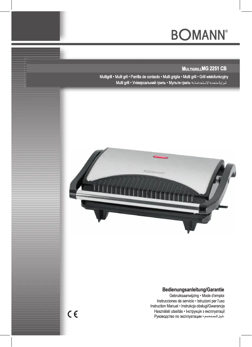 Page 1 de la notice Manuel utilisateur Bomann MG 2251 CB
