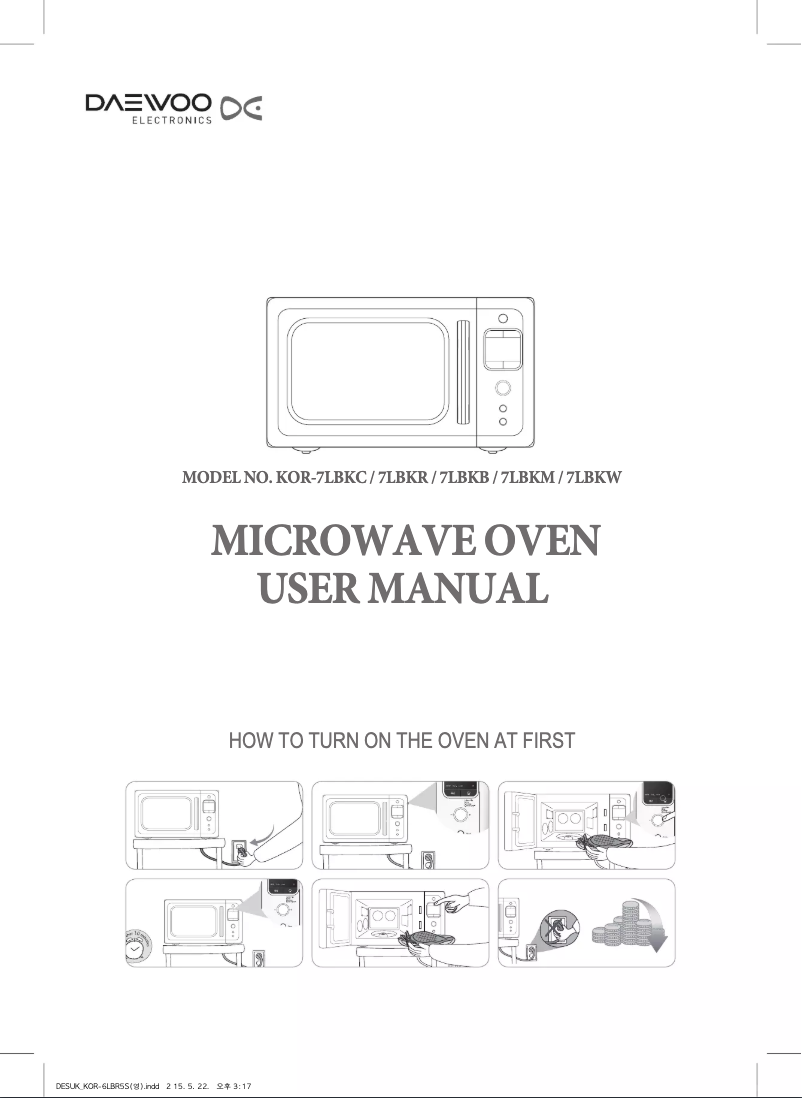 Image de la première page du manuel de l'appareil KOR-7LBKB