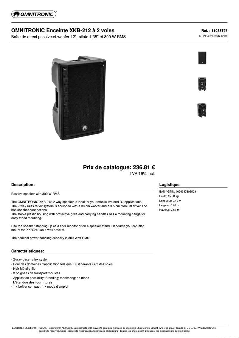 Image de la première page du manuel de l'appareil XKB-212