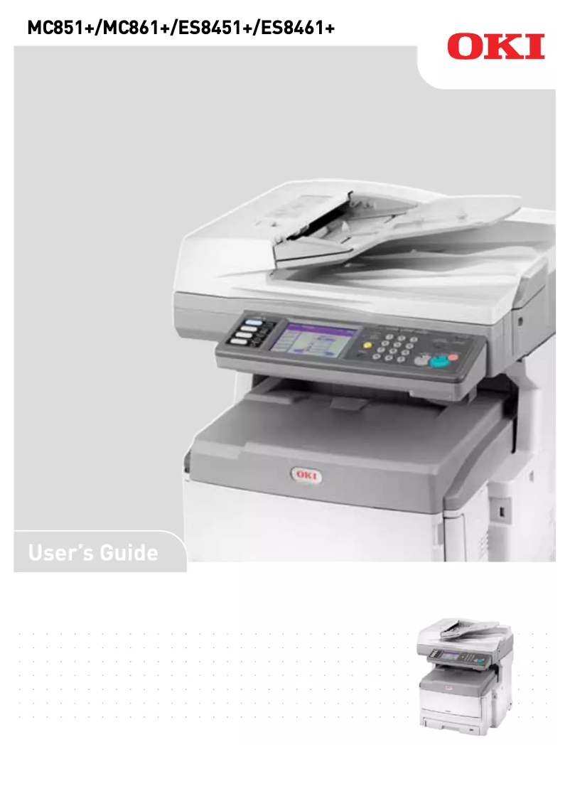 Page 1 de la notice Manuel utilisateur OKI MC861 Plus