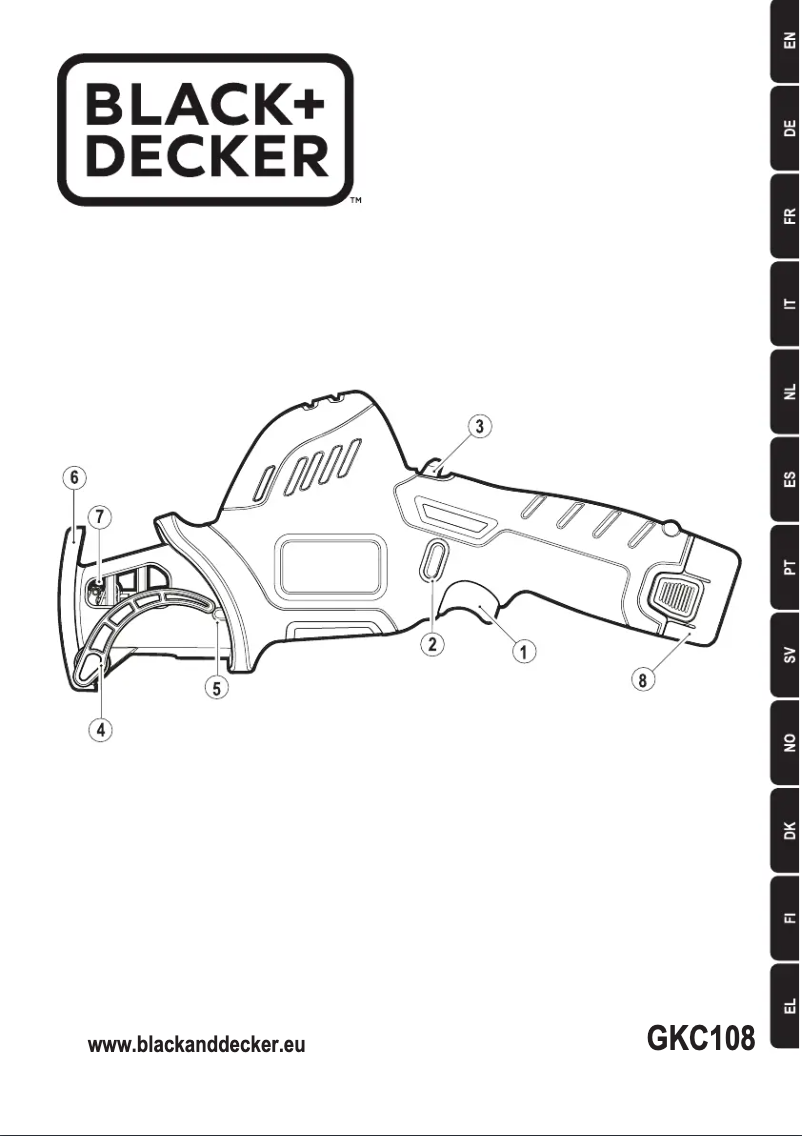 Página 1 del manual Manual de usuario Black & Decker GKC108