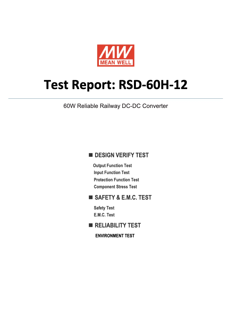Page n°1 - Fiche technique Mean Well RSD-60H-12