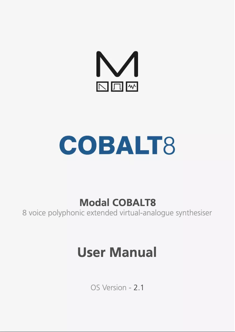 Image de la première page du manuel de l'appareil Cobalt 8