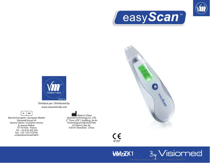 Image de la première page du manuel de l'appareil easyScan VM-ZX1