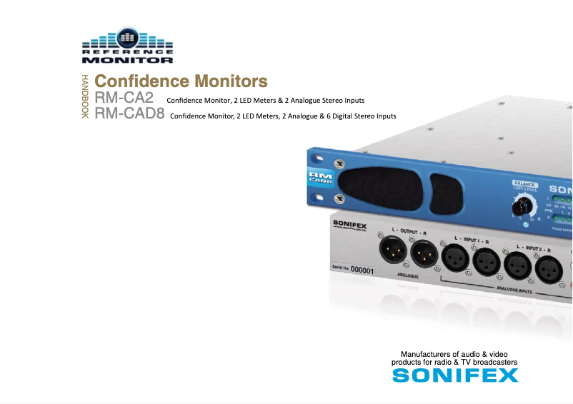 Image de la première page du manuel de l'appareil RM-CAD8